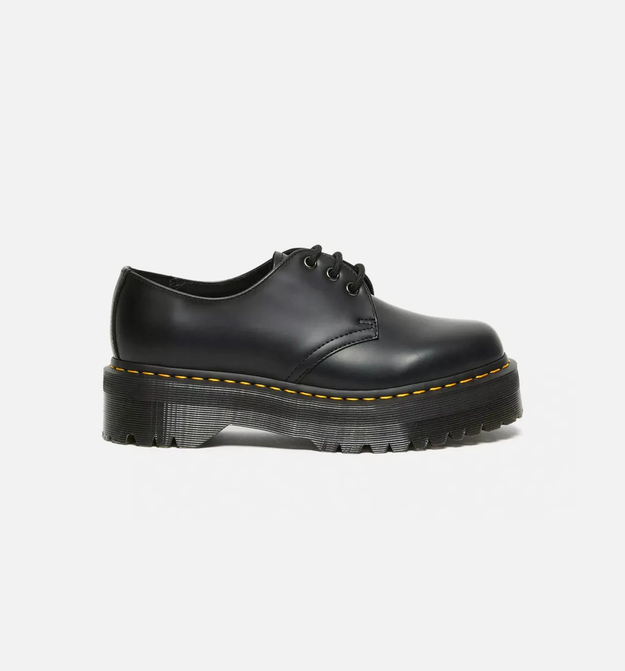 1461 Glattleder Plateau-Damen Lifestyle-Schuh - Schwarz