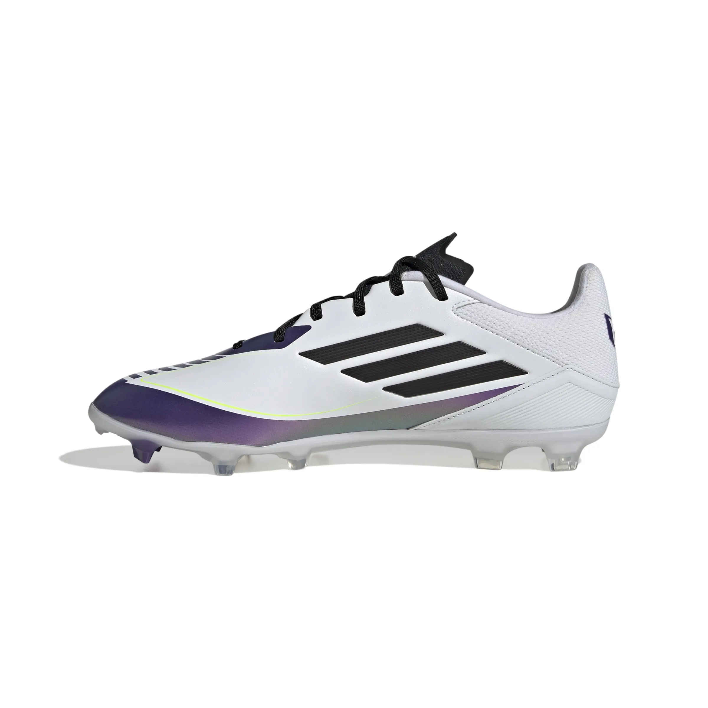 adidas F50 League FG/MG Fester Boden/Mehrzweckboden MESSI Stollenschuhe - FTW Weiß/Core Schwarz/Unity Lila