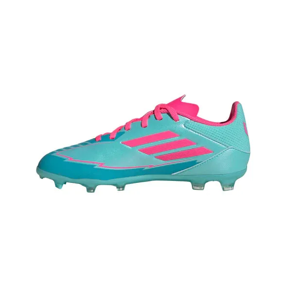 adidas F50 League MESSI FG/MG Junior - blitzendes Aqua/leuchtendes Pink/leuchtendes Cyan