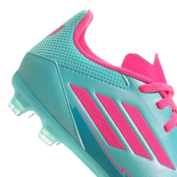 adidas F50 League MESSI FG/MG Junior - blitzendes Aqua/leuchtendes Pink/leuchtendes Cyan