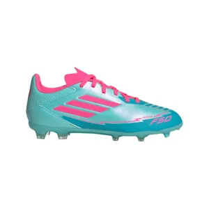 adidas F50 League MESSI FG/MG Junior - blitzendes Aqua/leuchtendes Pink/leuchtendes Cyan