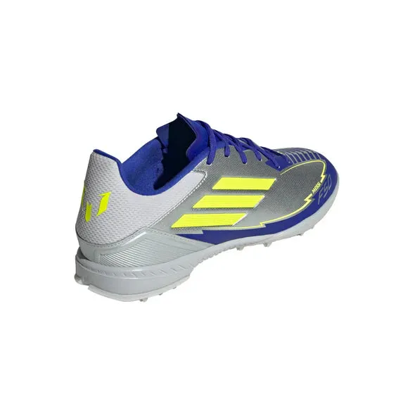 adidas F50 League TF Hallenschuhe MESSI - Silber / Blau / Neon