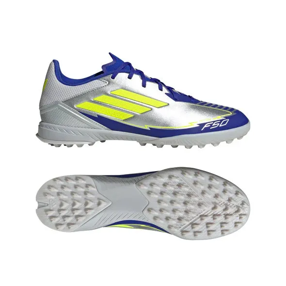 adidas F50 League TF Hallenschuhe MESSI - Silber / Blau / Neon