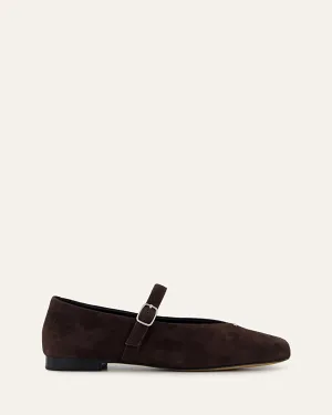 APRIL CASUAL FLATS BITTER SCHOKO WILDLEDER