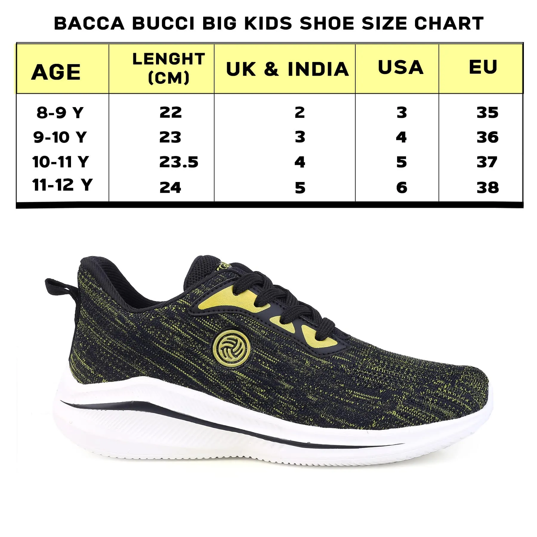 Bacca Bucci Jungen oder Mädchen Essential Strick Laufschuh (Alter: 8 bis 12 Jahre)