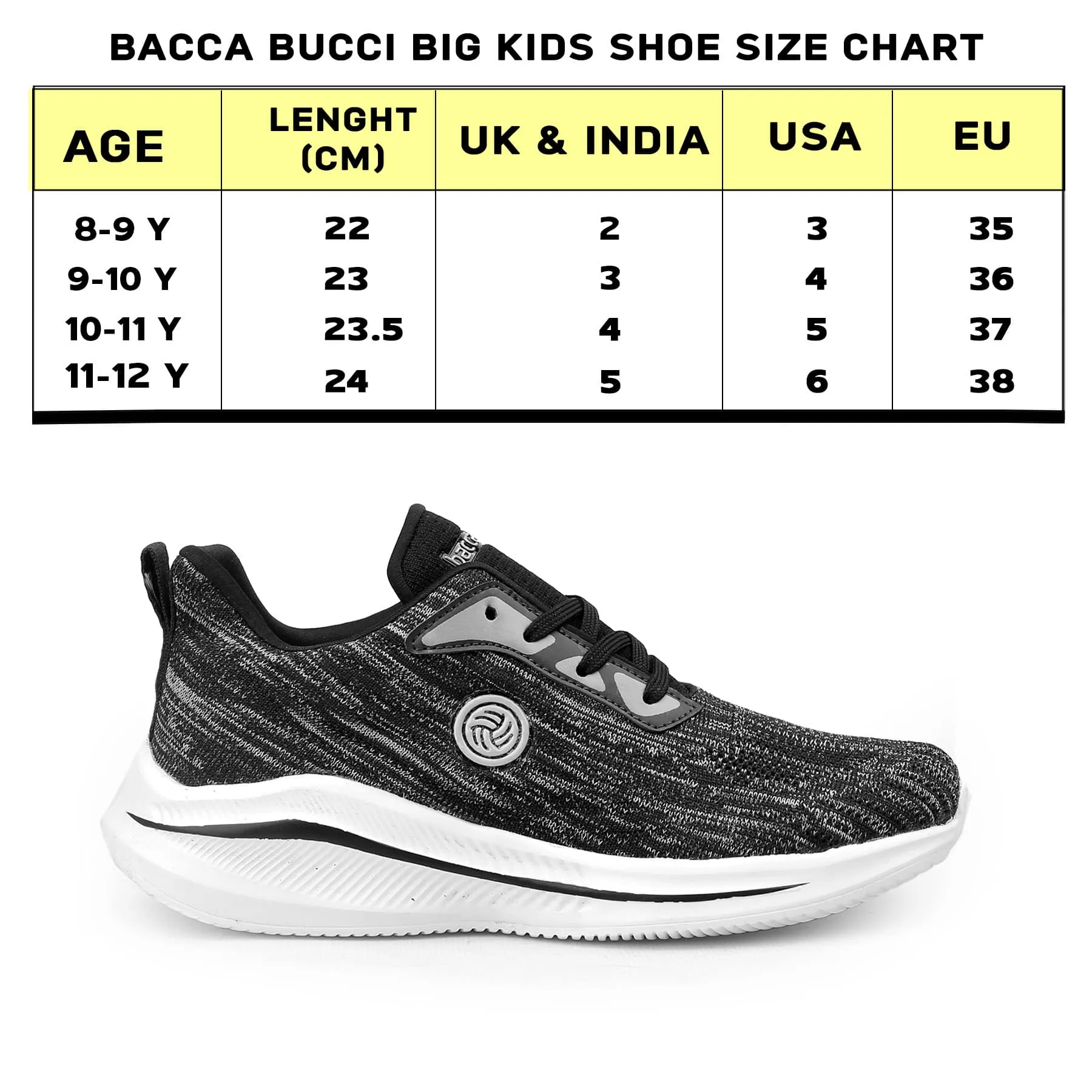 Bacca Bucci Jungen oder Mädchen Essential Strick Laufschuh (Alter: 8 bis 12 Jahre)