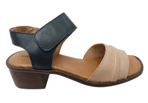 Balatore Laura Damen Bequeme Brasilianische Leder Sandalen mit Niedrigem Absatz Balatore Schuhe