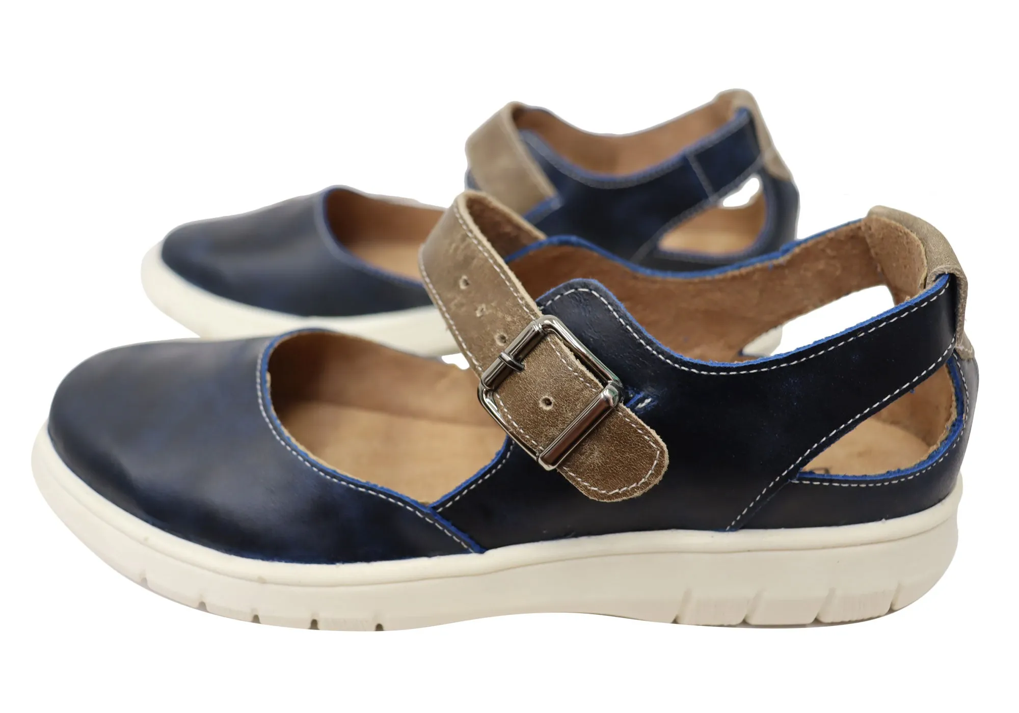 Balatore Paige Damen Bequeme Brasilianische Mary Jane Lederschuhe Balatore Schuhe