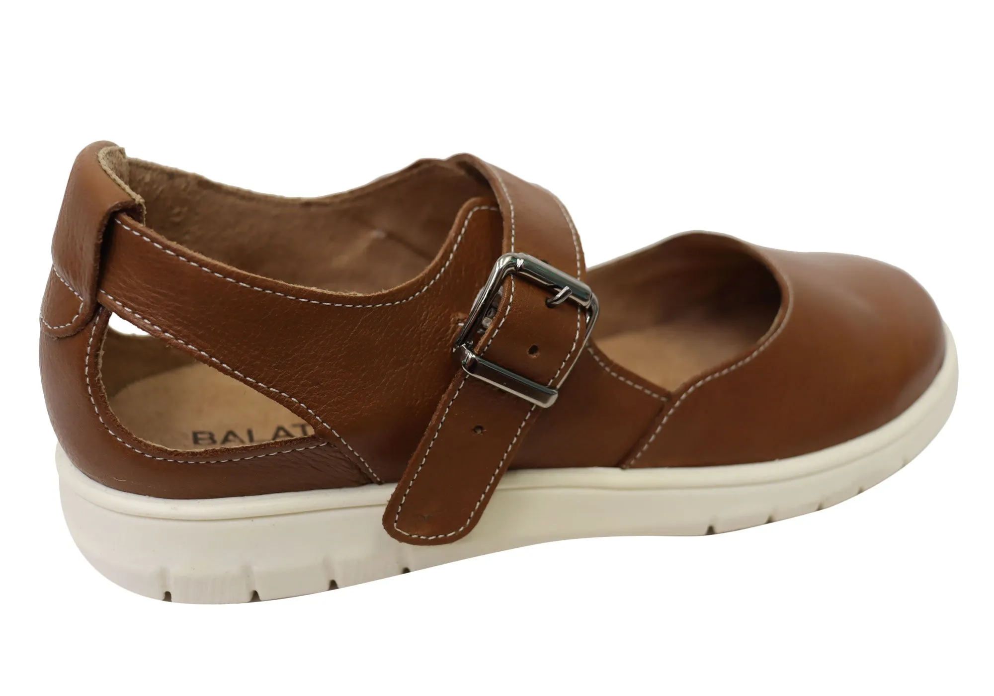 Balatore Paige Damen Bequeme Brasilianische Mary Jane Lederschuhe Balatore Schuhe