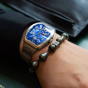 Bracelet PINCTADA - the seductive STATEMAN PIECE 925 sterling silver with Tahiti pearls