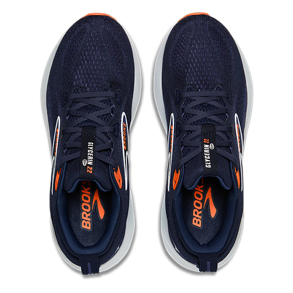 Brooks Glycerin 22 Peacoat - Blaues Band - Orange