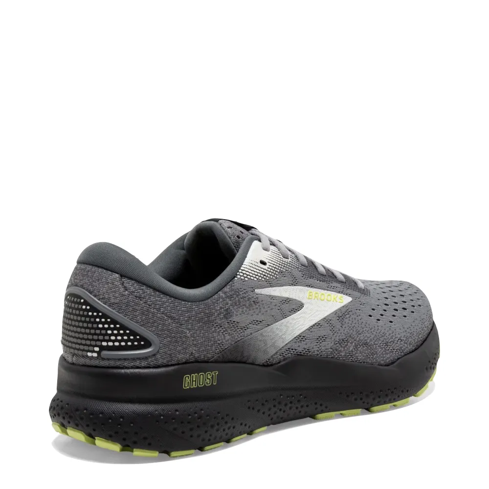 Brooks Herren Ghost 16 Sneaker in Grundiergrau/Grau/Limettenfarbe
