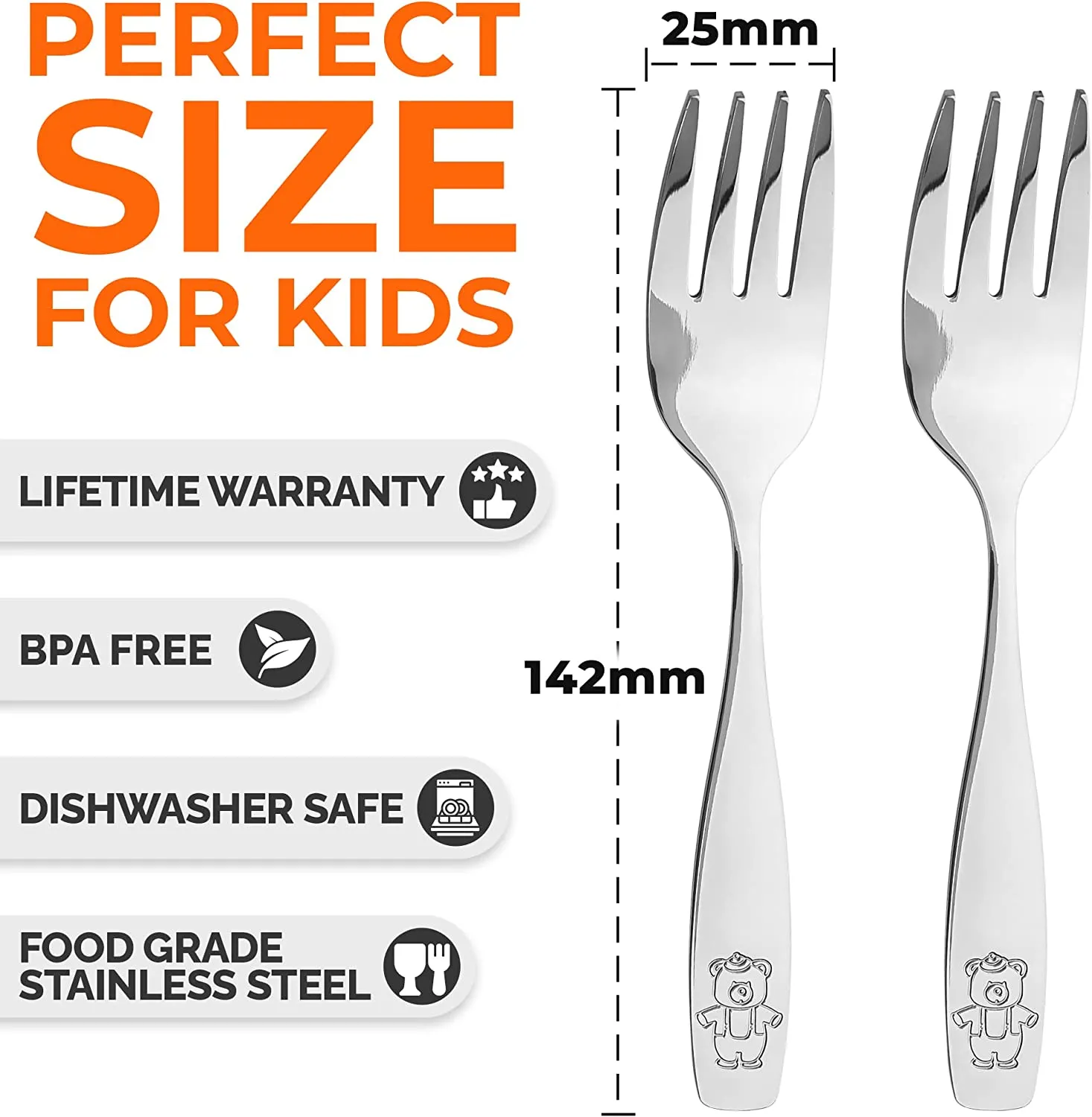 Besteck-Set für Kinder und Kleinkinder zum selbstständigen Essen (4 Gabeln) ecco Schuhe