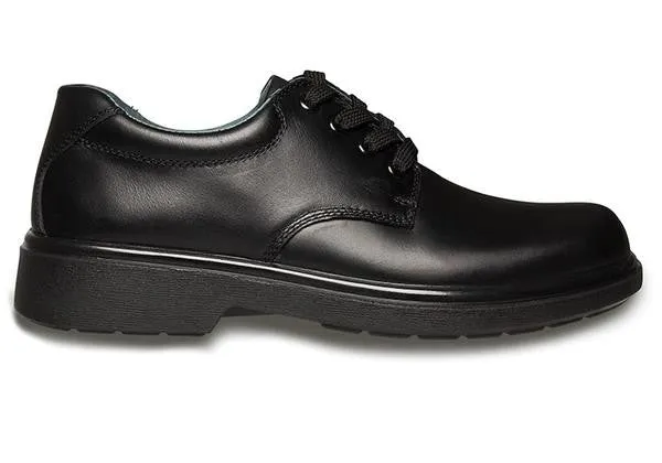 Clarks Daytona Jugendliche Schwarze Leder Schülerschuhe Clarks Schuhe