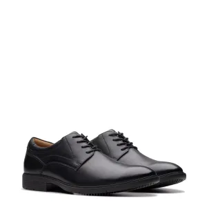 Clarks Herren Eldredge Einfaches Leder Rutschfester Schnürschuh in Schwarz