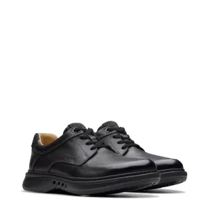 Clarks Herren Un Briley Leder-Schnürschuh in Schwarz