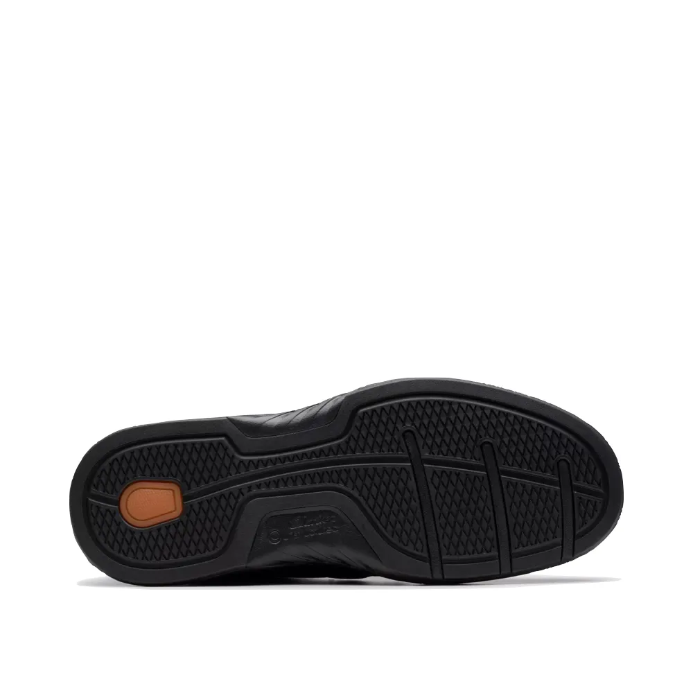 Clarks Herren Un Briley Leder-Schnürschuh in Schwarz