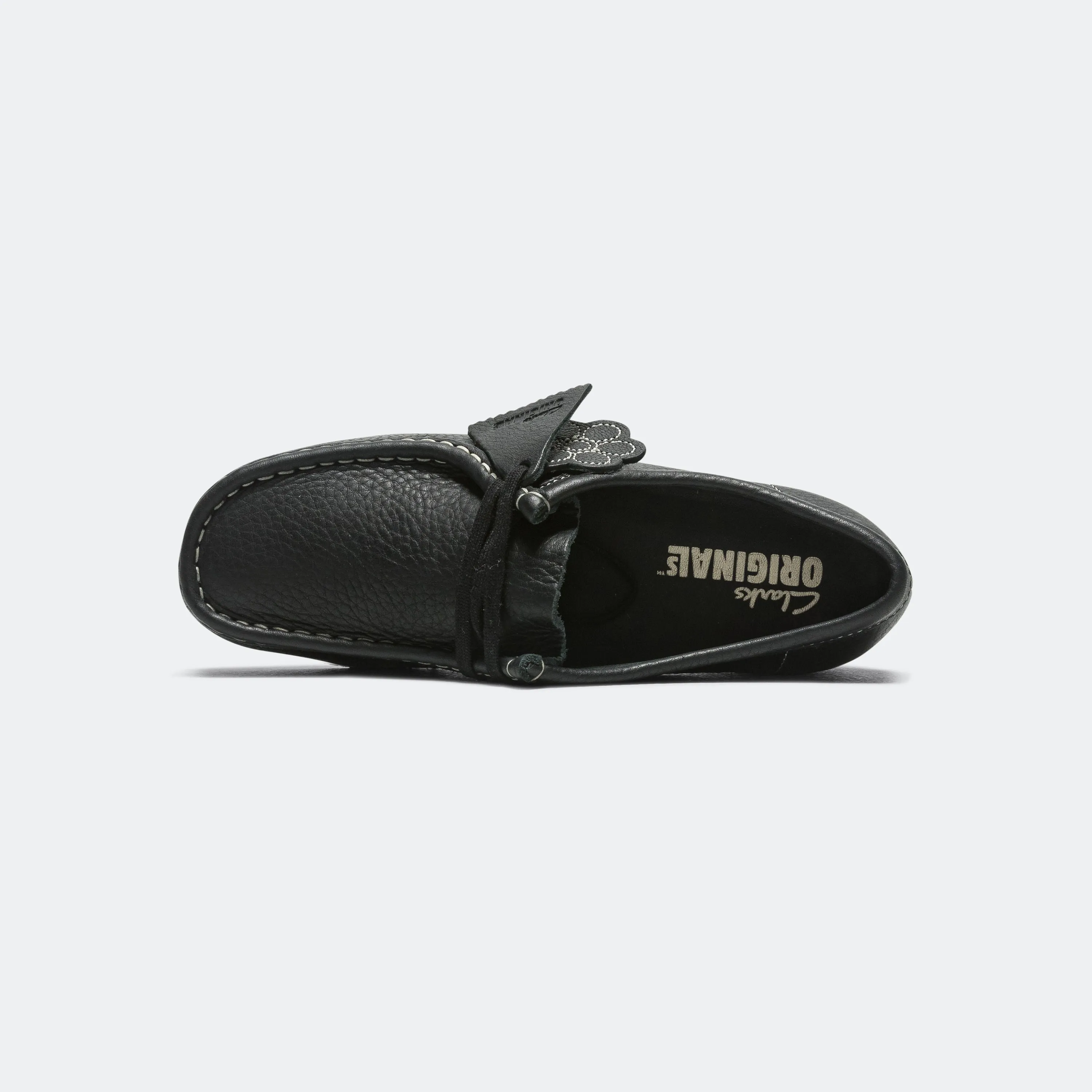 Clarks Damen Wallabee - Schwarz Gegerbtes Leder