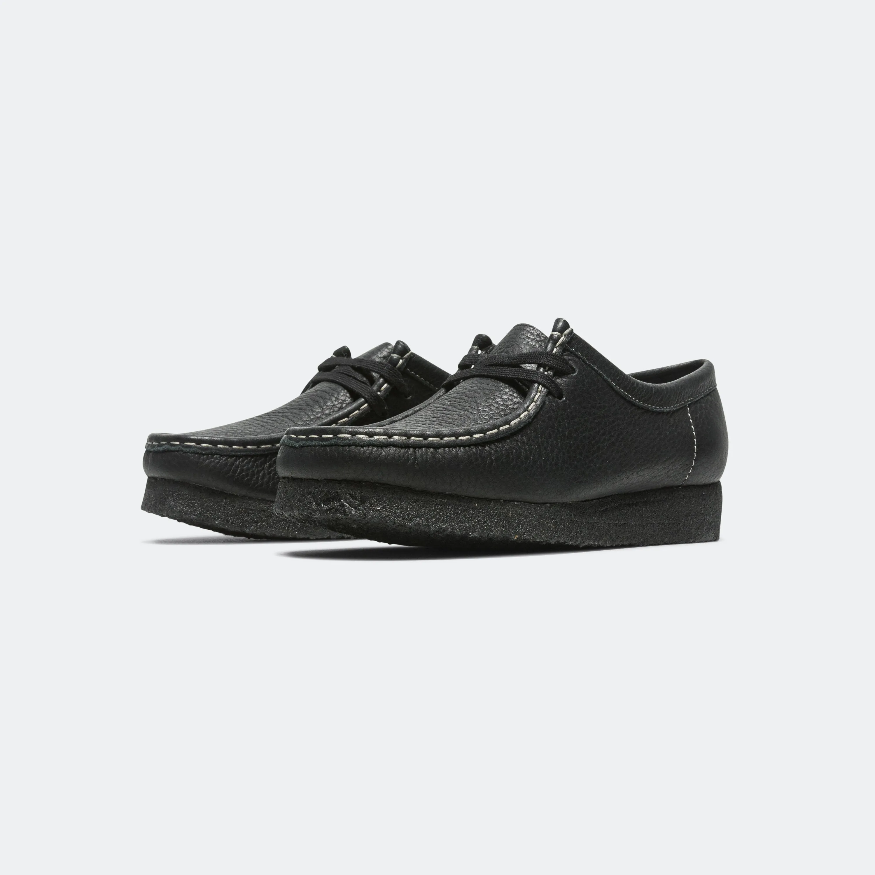 Clarks Damen Wallabee - Schwarz Gegerbtes Leder