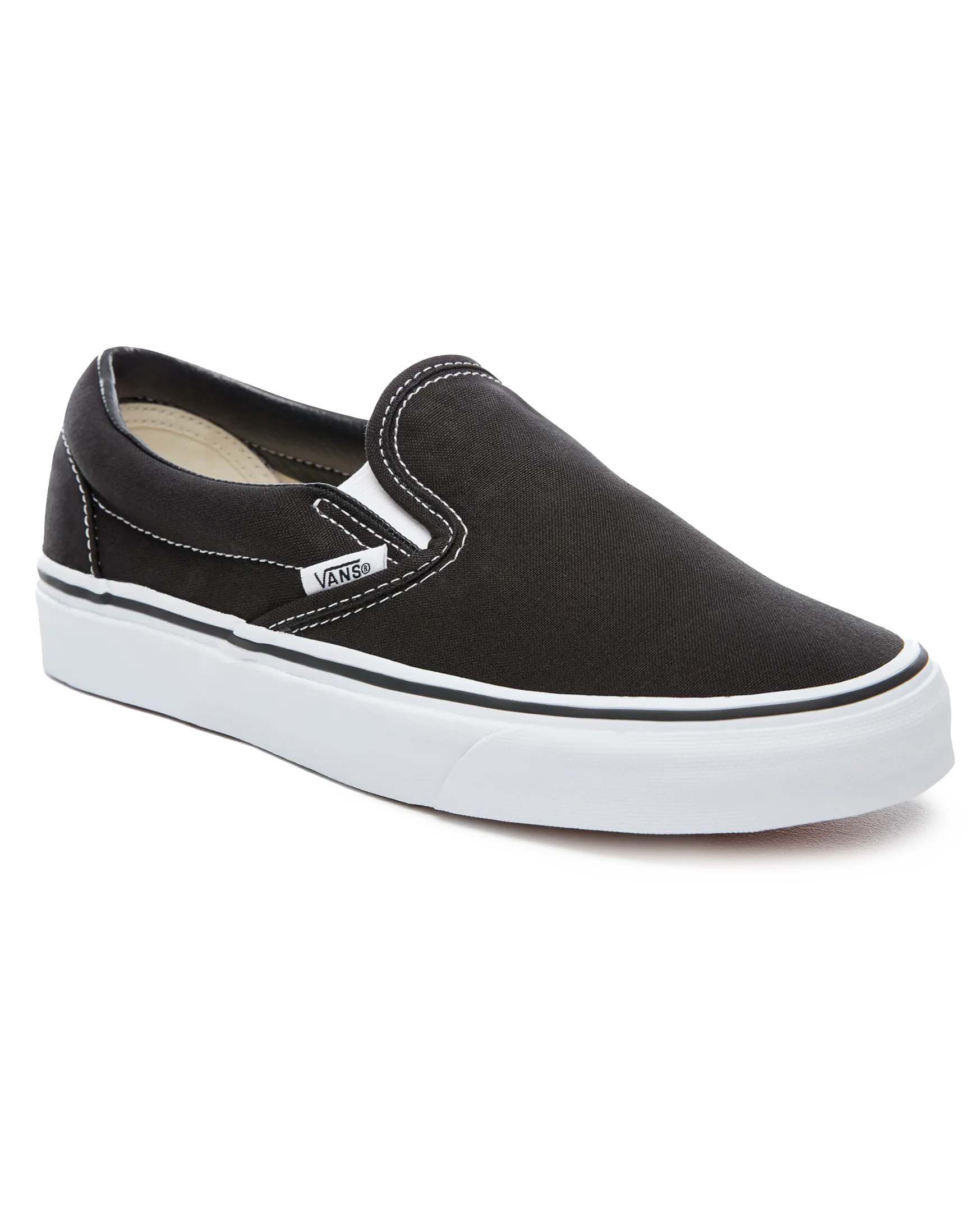 Klassische Slip-On-Schuhe in Schwarz