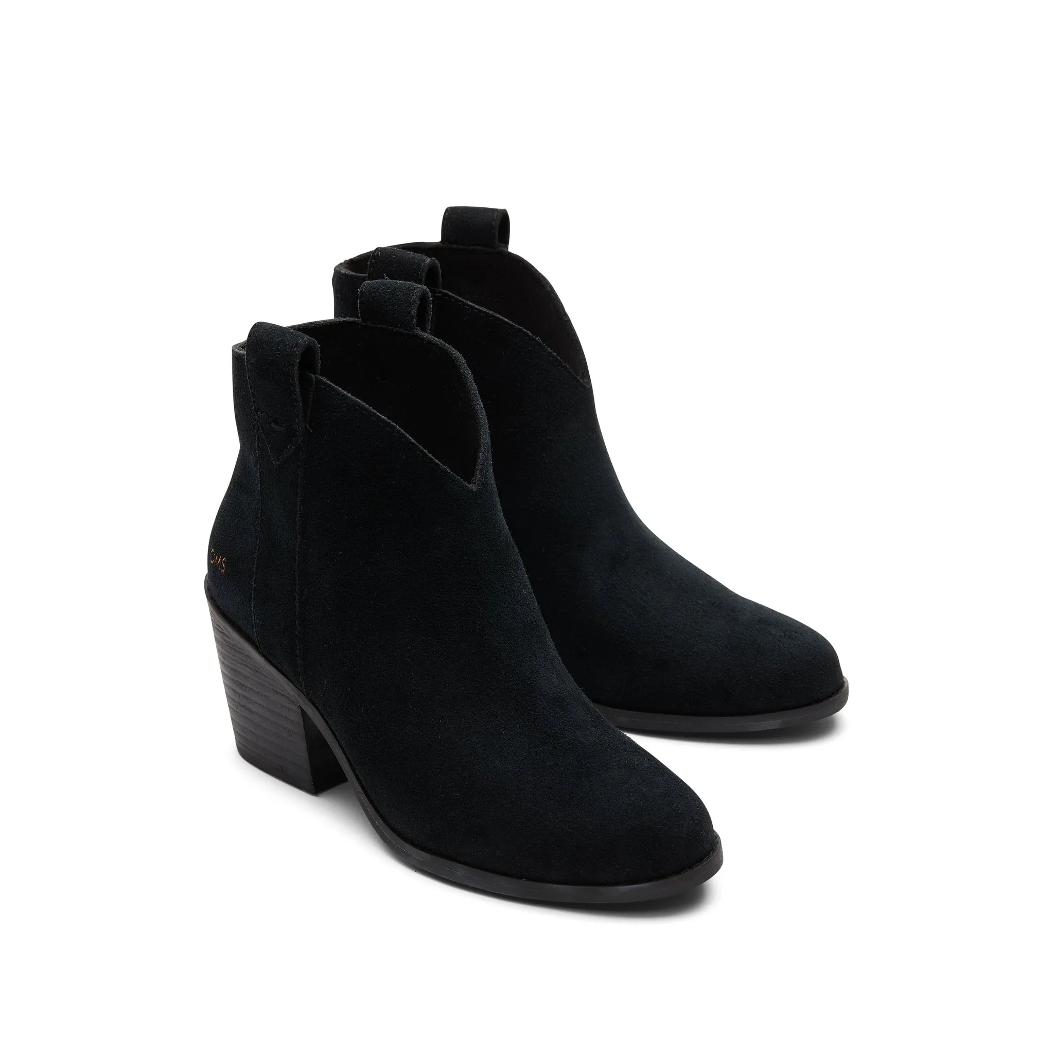 Constance Stiefel mit Absatz in Schwarz Wildleder