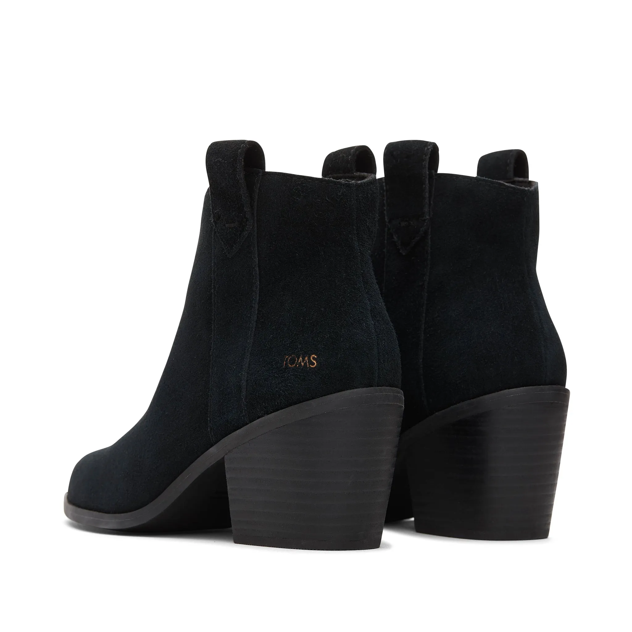 Constance Stiefel mit Absatz in Schwarz Wildleder