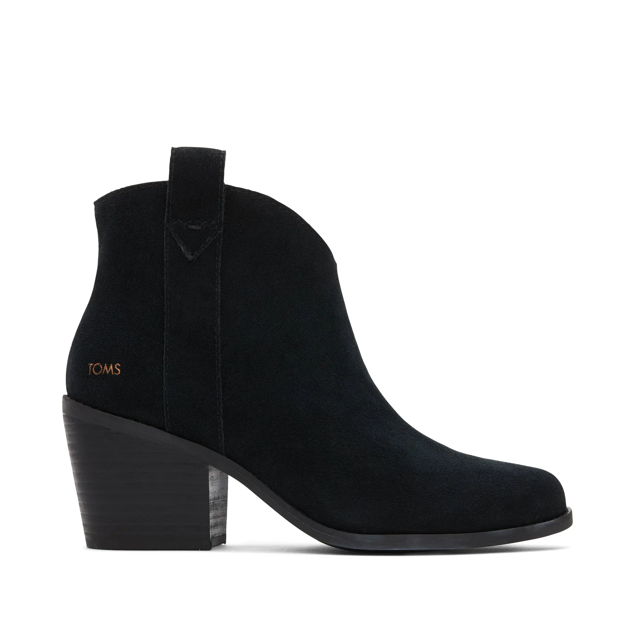Constance Stiefel mit Absatz in Schwarz Wildleder