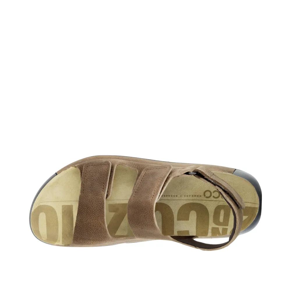 Ecco Herren Cozmo Flat 3 Sandale mit verstellbaren Riemen in Kakaobraun