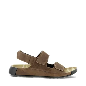 Ecco Herren Cozmo Flat 3 Sandale mit verstellbaren Riemen in Kakaobraun