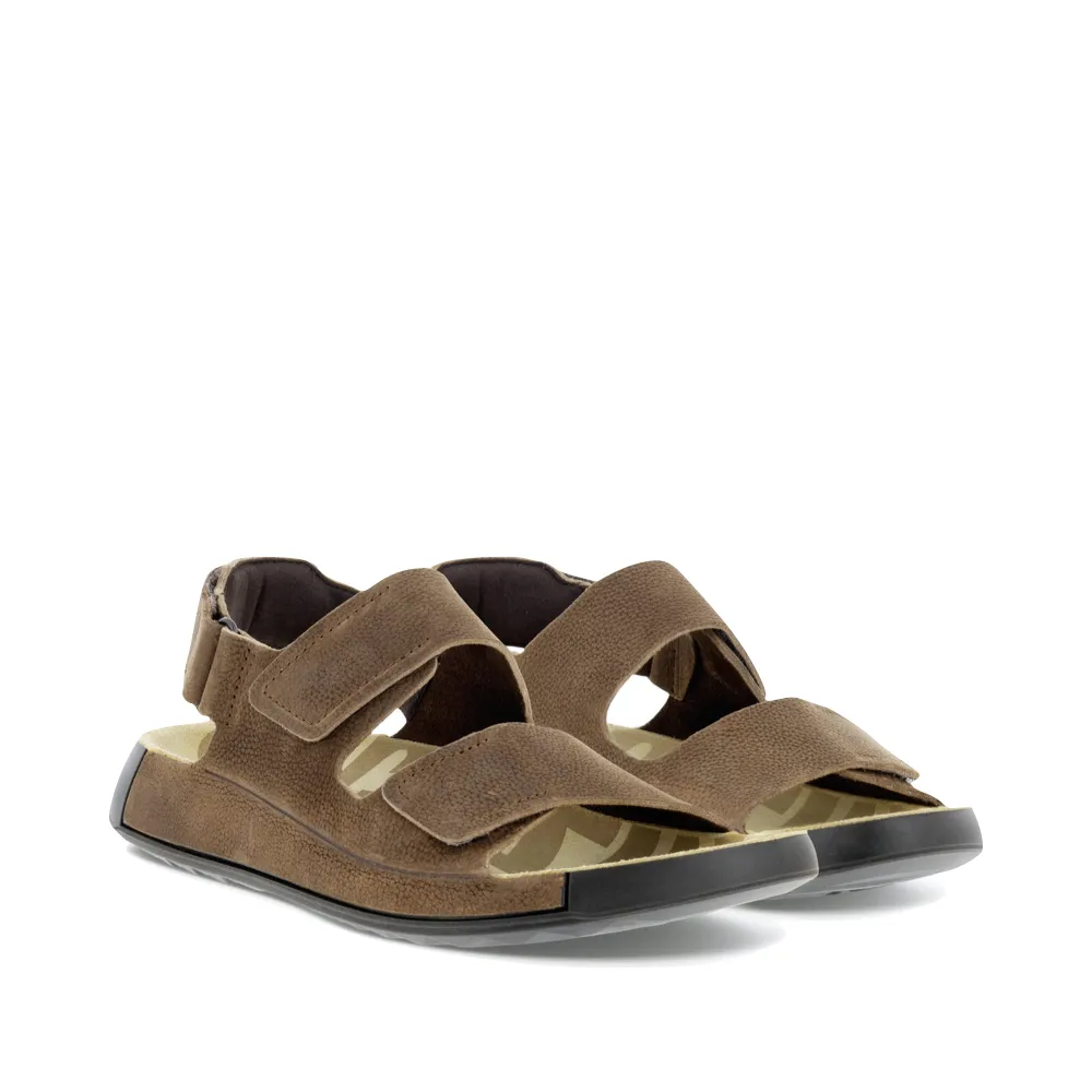 Ecco Herren Cozmo Flat 3 Sandale mit verstellbaren Riemen in Kakaobraun