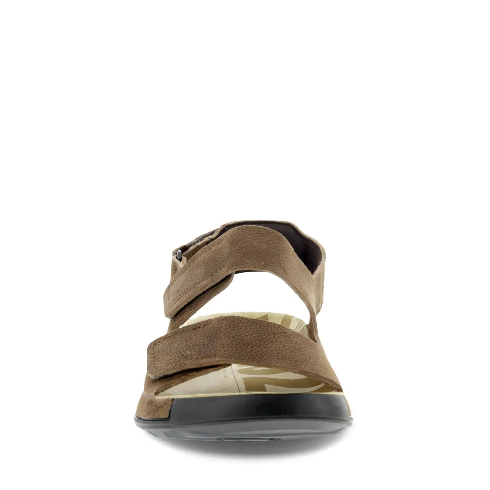 Ecco Herren Cozmo Flat 3 Sandale mit verstellbaren Riemen in Kakaobraun