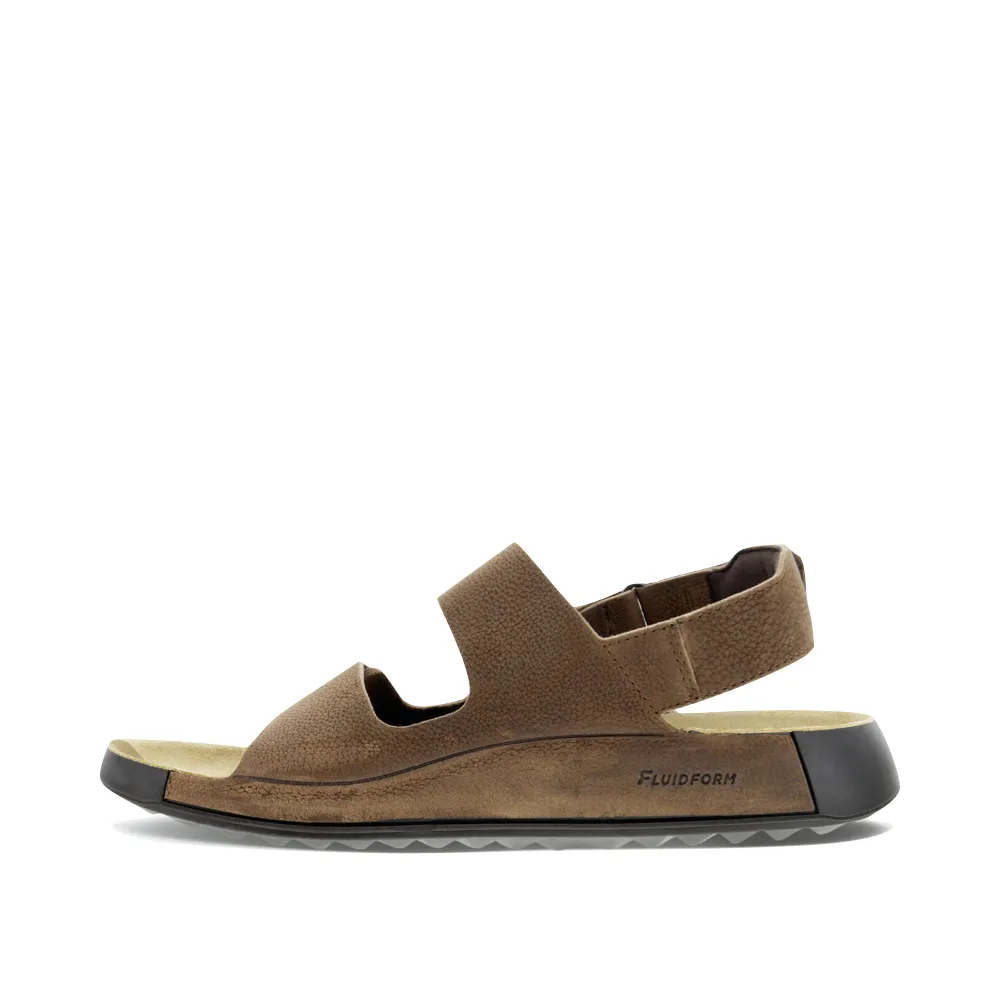 Ecco Herren Cozmo Flat 3 Sandale mit verstellbaren Riemen in Kakaobraun