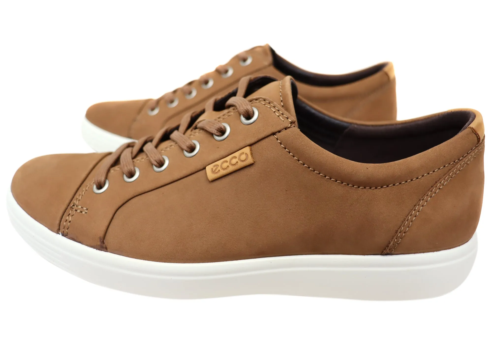 ECCO Herren Soft 7 Bequeme Leder Casual Schnürschuhe Sneaker Ecco Schuhe