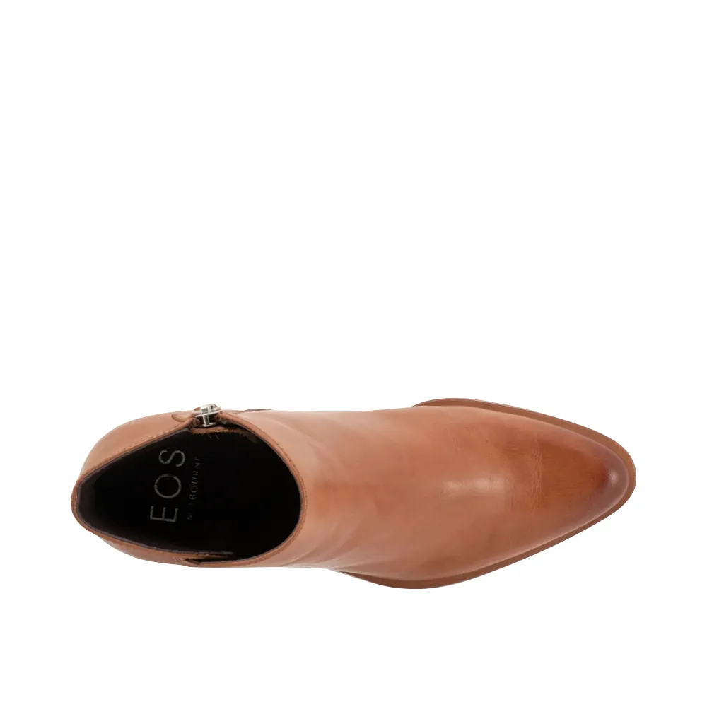 EOS Footwear Damen Ellie Stiefel mit Absatz und Seitlichem Reißverschluss in Brandy