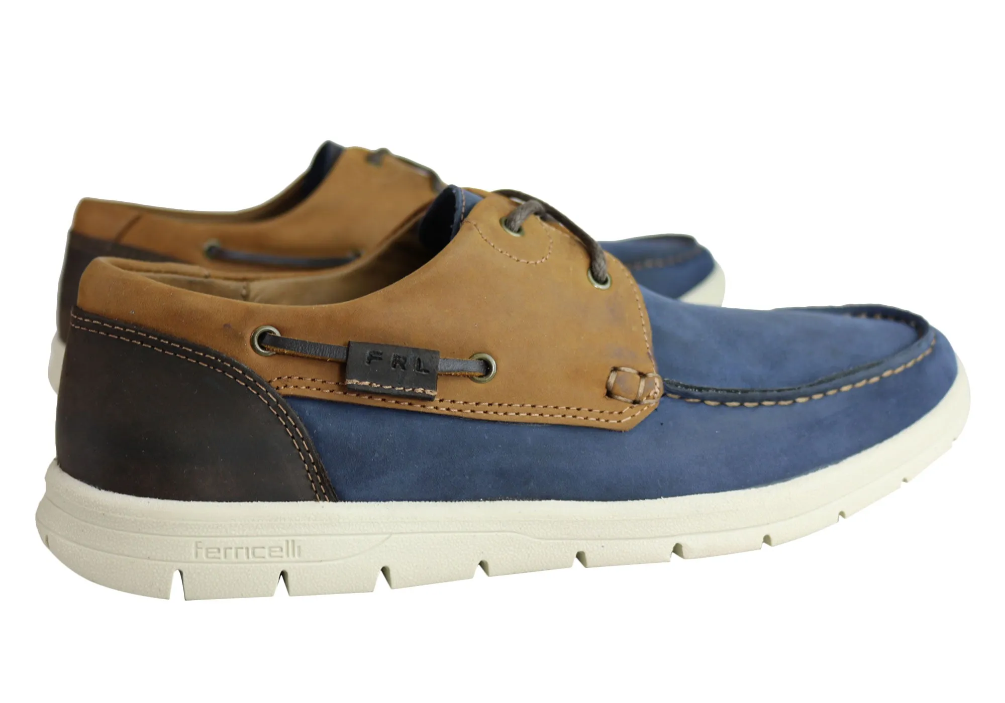 Ferricelli Anker Herren Gepolsterte Bequeme Freizeitschuhe aus Leder mit Schnürung Ferricelli Schuhe