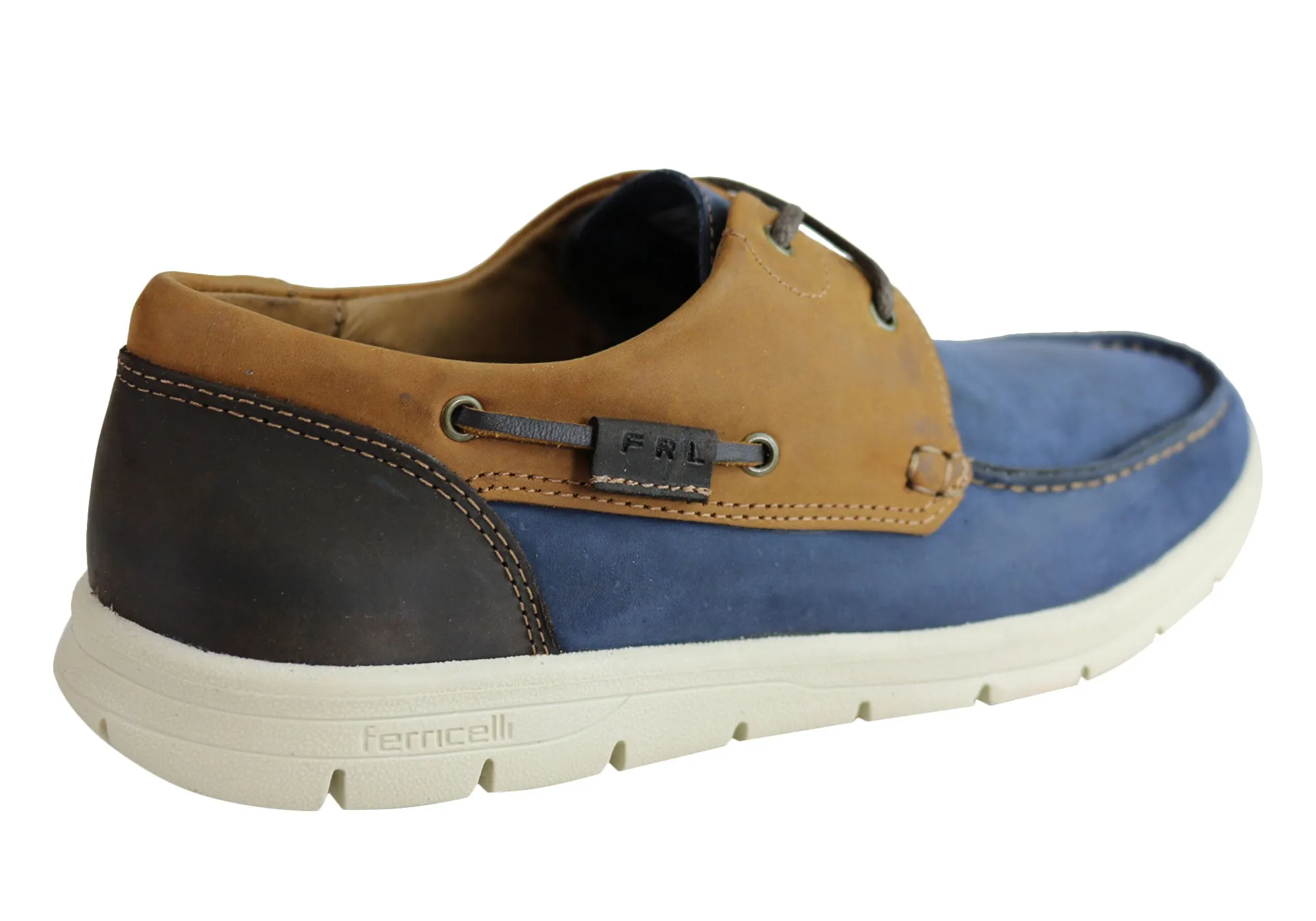 Ferricelli Anker Herren Gepolsterte Bequeme Freizeitschuhe aus Leder mit Schnürung Ferricelli Schuhe