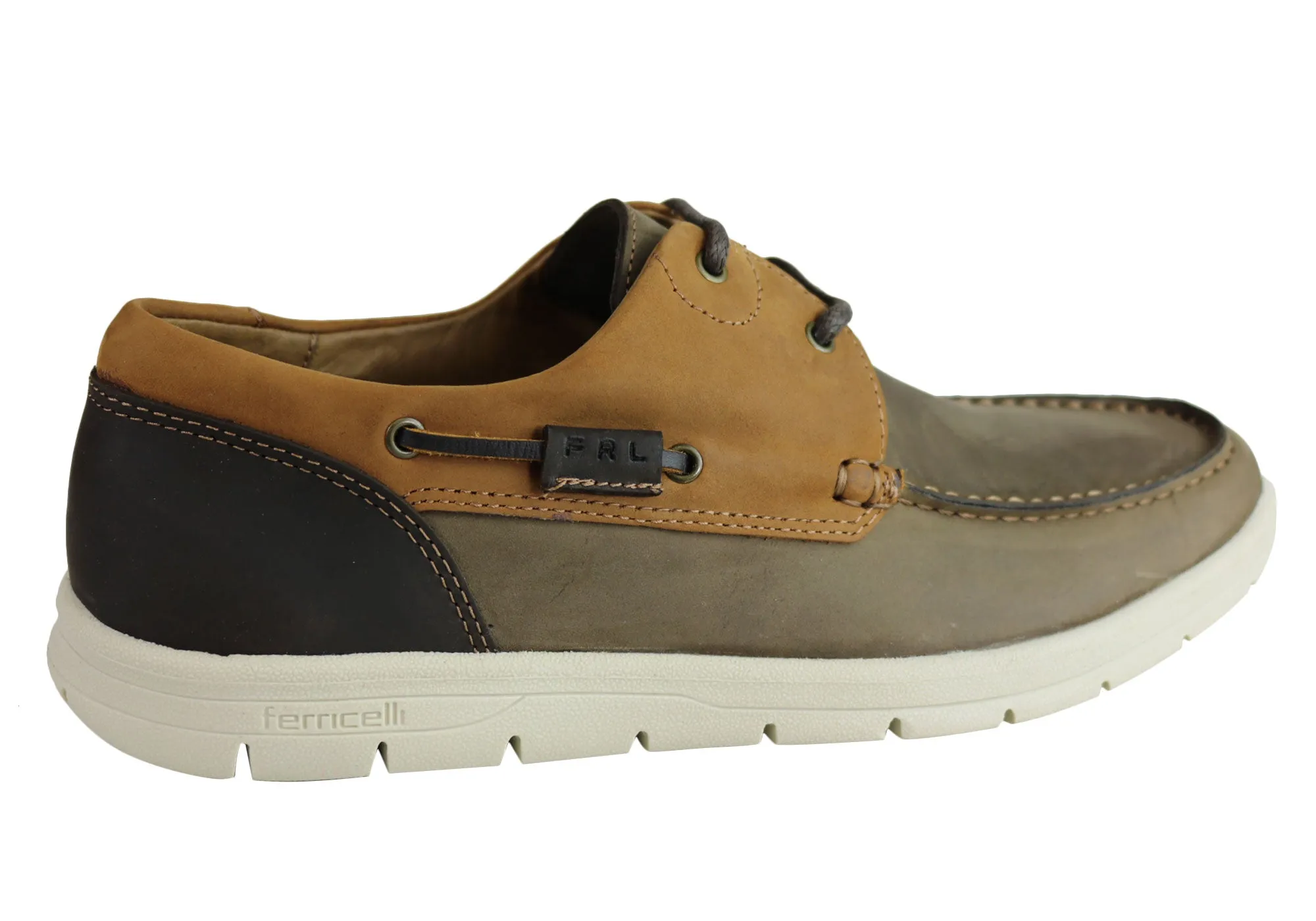 Ferricelli Anker Herren Gepolsterte Bequeme Freizeitschuhe aus Leder mit Schnürung Ferricelli Schuhe