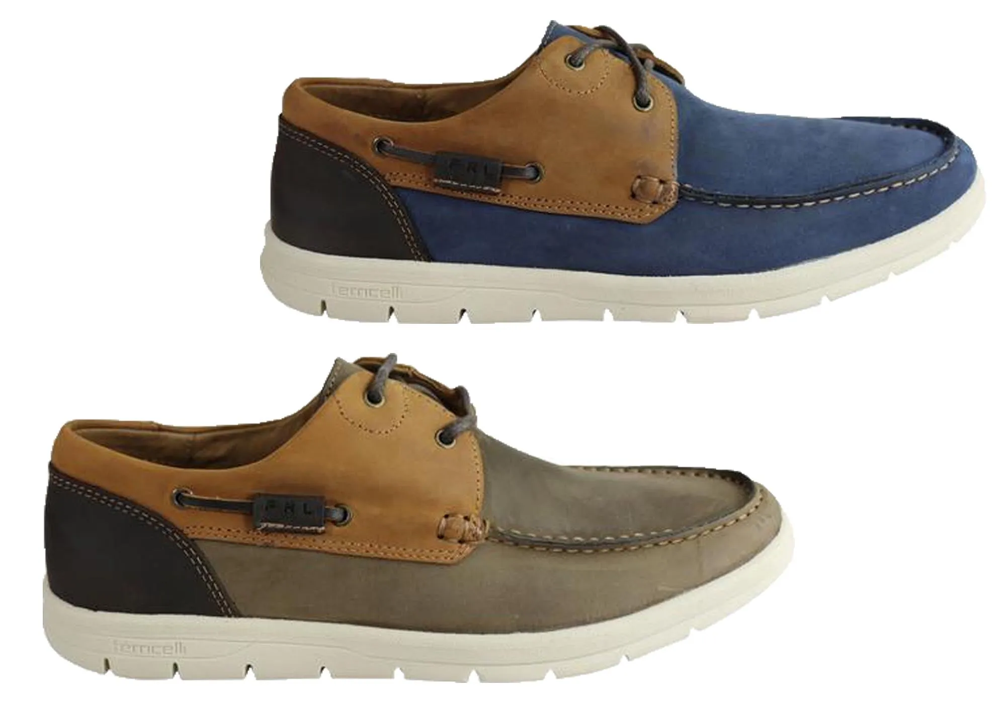 Ferricelli Anker Herren Gepolsterte Bequeme Freizeitschuhe aus Leder mit Schnürung Ferricelli Schuhe
