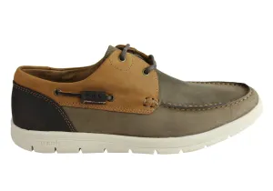 Ferricelli Anker Herren Gepolsterte Bequeme Freizeitschuhe aus Leder mit Schnürung Ferricelli Schuhe