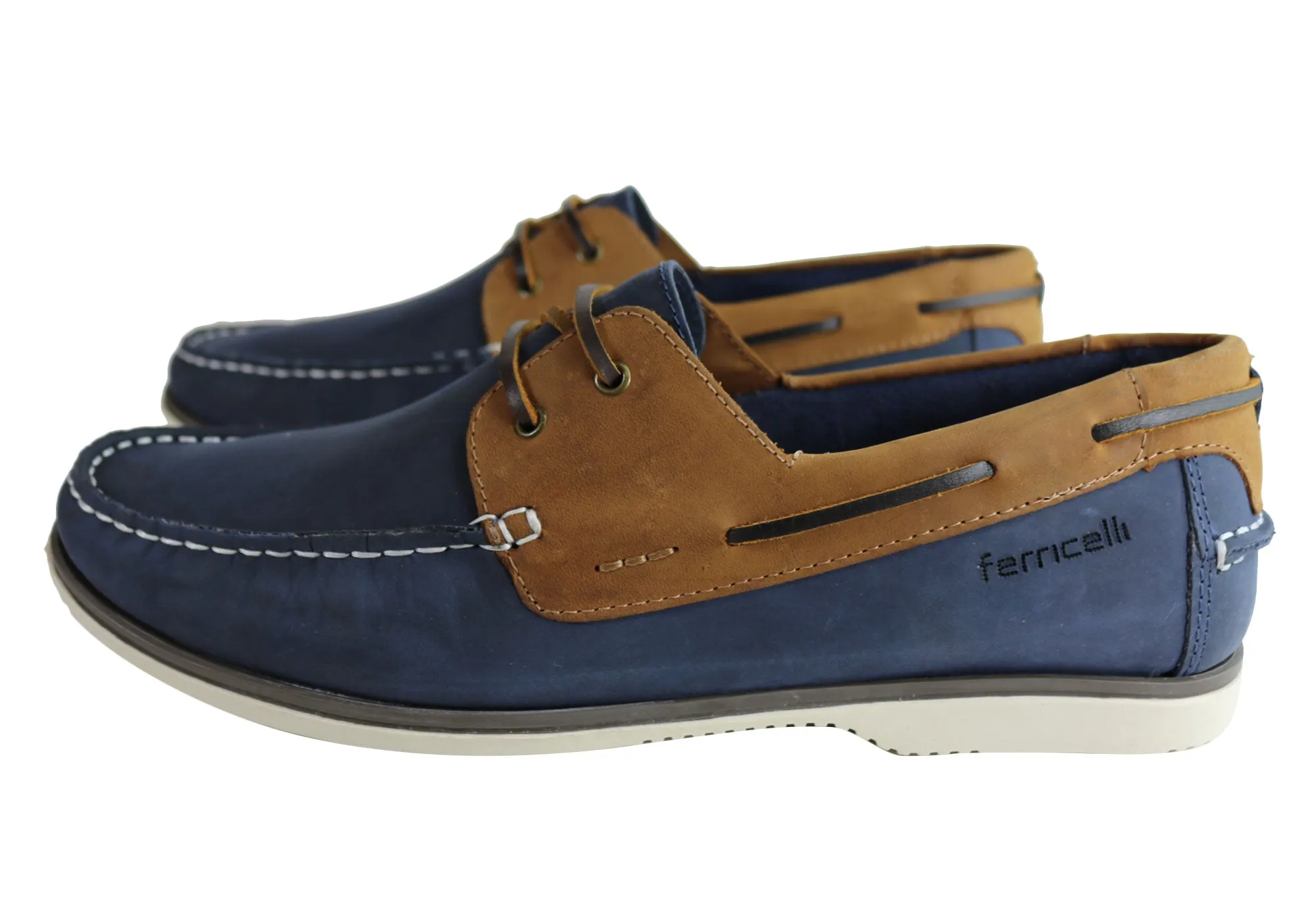 Ferricelli Gordon Herren Freizeit-Lederschuhe mit Schnürung Hergestellt in Brasilien Ferricelli Schuhe