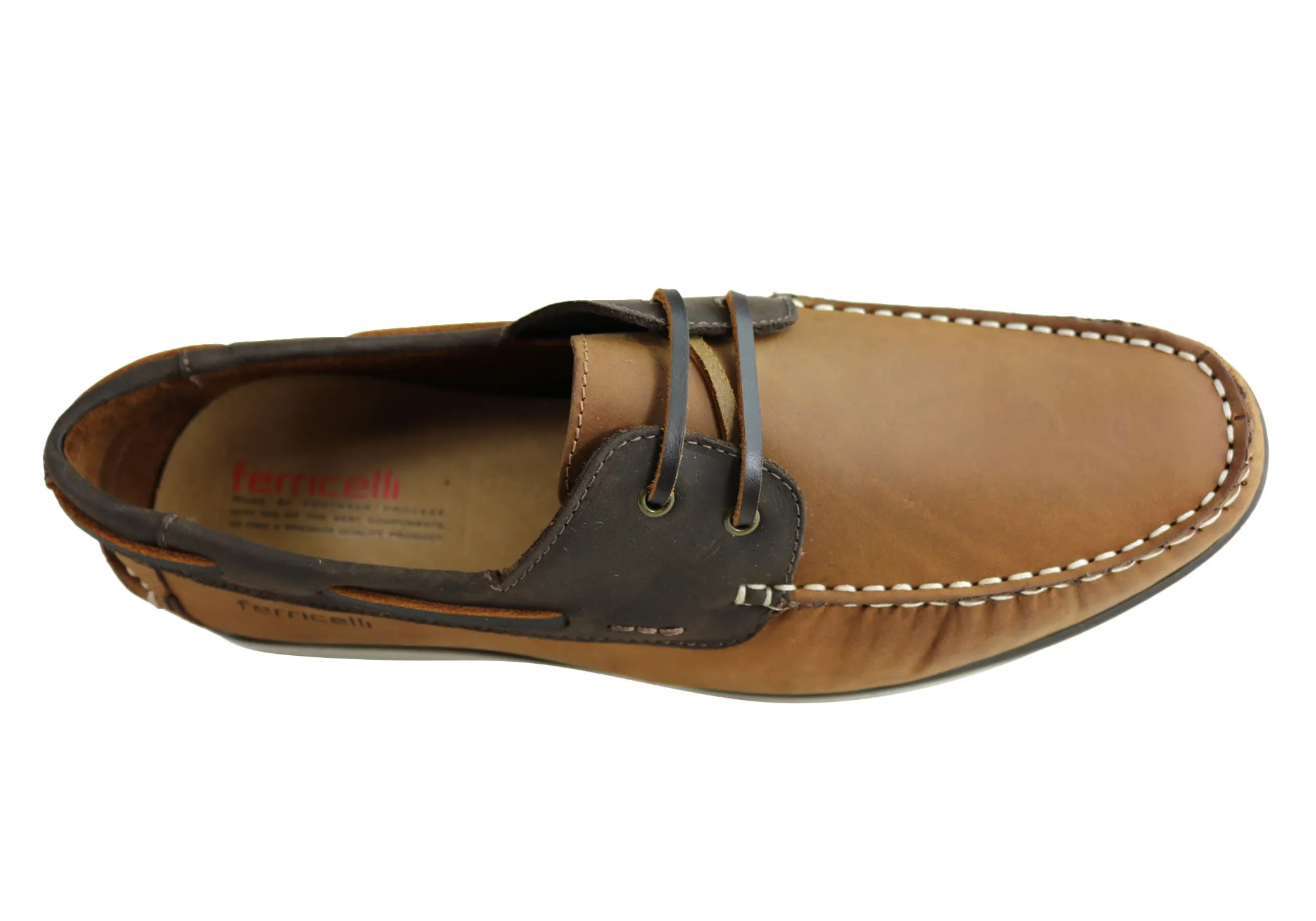 Ferricelli Gordon Herren Freizeit-Lederschuhe mit Schnürung Hergestellt in Brasilien Ferricelli Schuhe