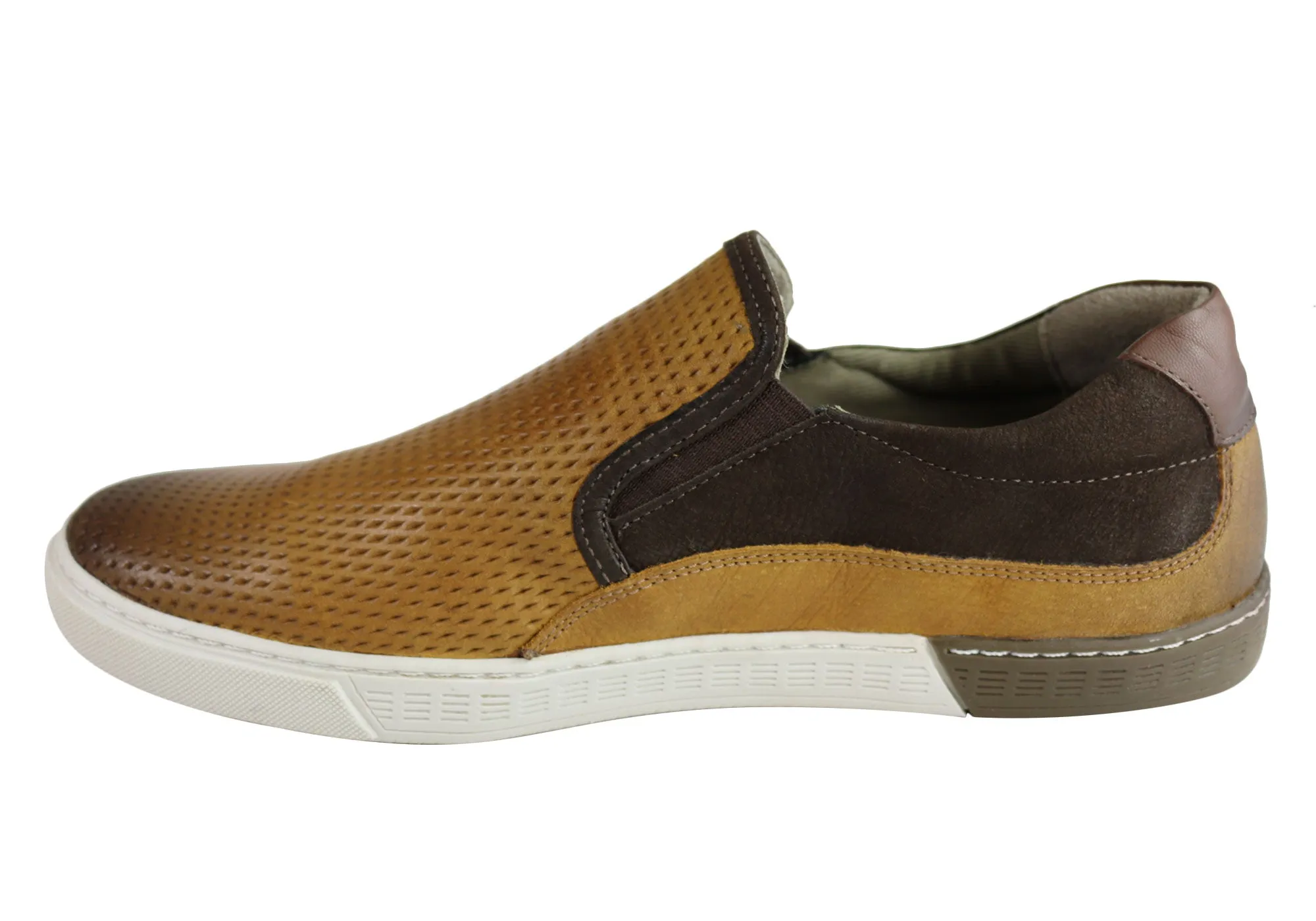 Ferricelli Kelvin Herren Leder Slip-On Freizeitschuhe Hergestellt in Brasilien Ferricelli Schuhe