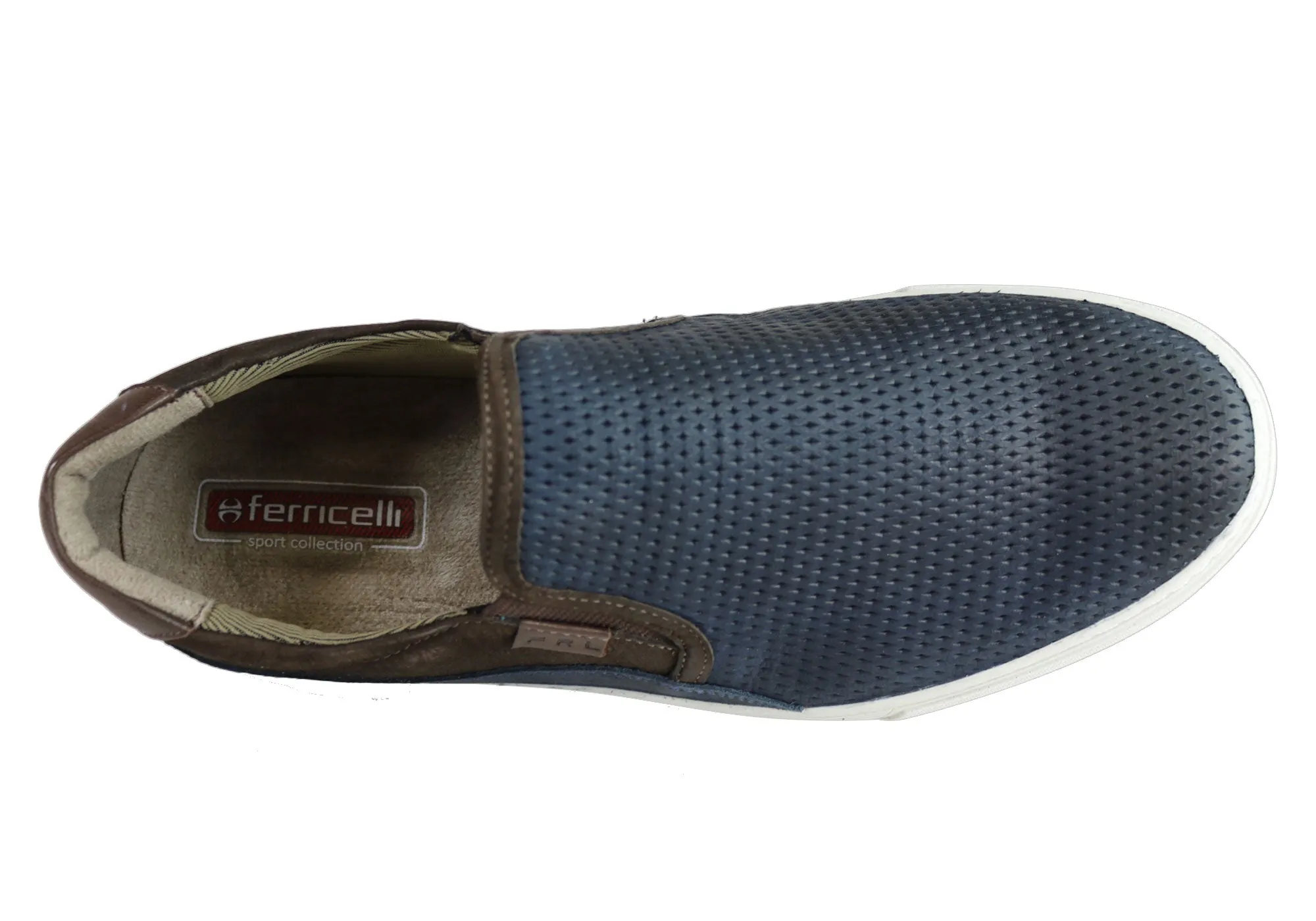 Ferricelli Kelvin Herren Leder Slip-On Freizeitschuhe Hergestellt in Brasilien Ferricelli Schuhe