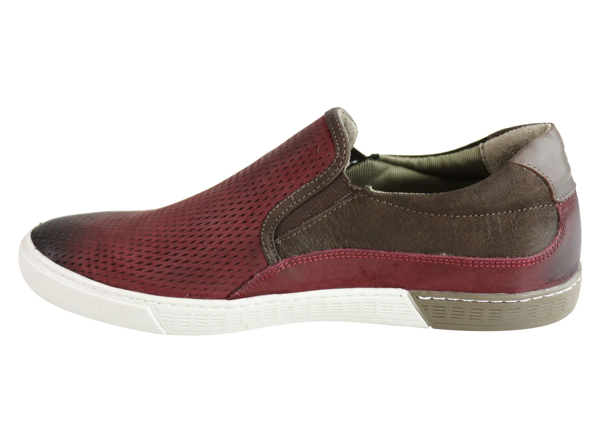 Ferricelli Kelvin Herren Leder Slip-On Freizeitschuhe Hergestellt in Brasilien Ferricelli Schuhe