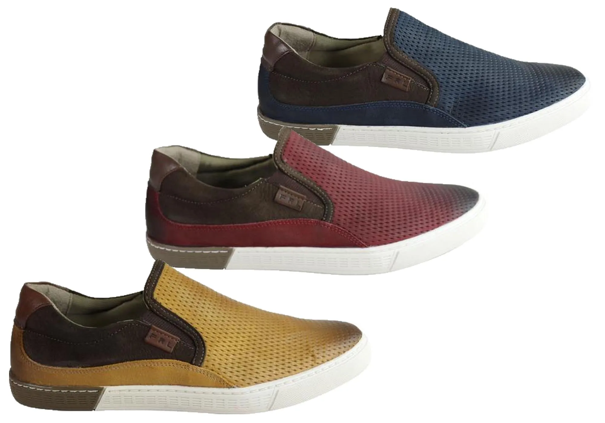Ferricelli Kelvin Herren Leder Slip-On Freizeitschuhe Hergestellt in Brasilien Ferricelli Schuhe