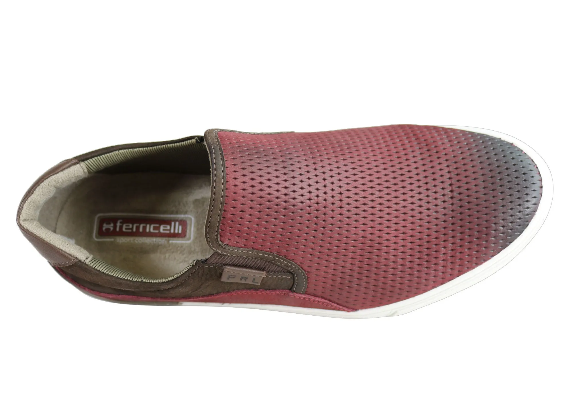 Ferricelli Kelvin Herren Leder Slip-On Freizeitschuhe Hergestellt in Brasilien Ferricelli Schuhe