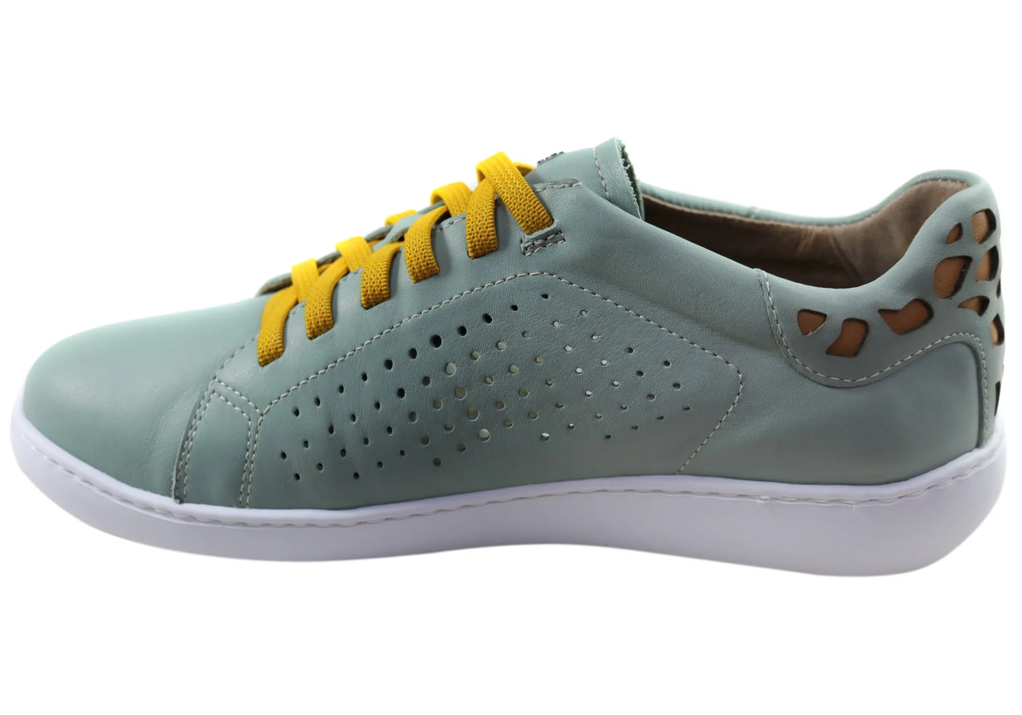 Flex & Go Abra Damen Komfort Ledercasualschuhe Hergestellt in Portugal Flex & Go Schuhe