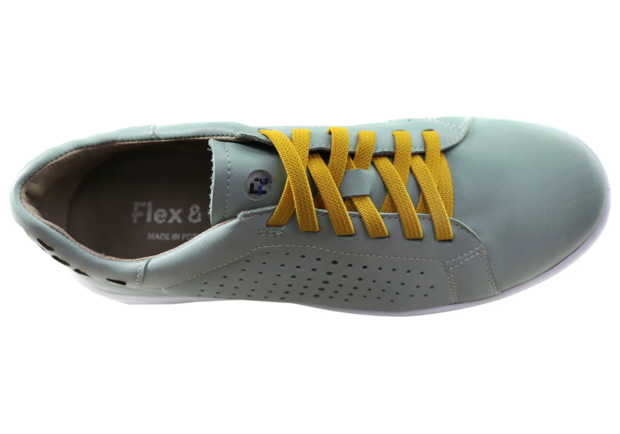Flex & Go Abra Damen Komfort Ledercasualschuhe Hergestellt in Portugal Flex & Go Schuhe