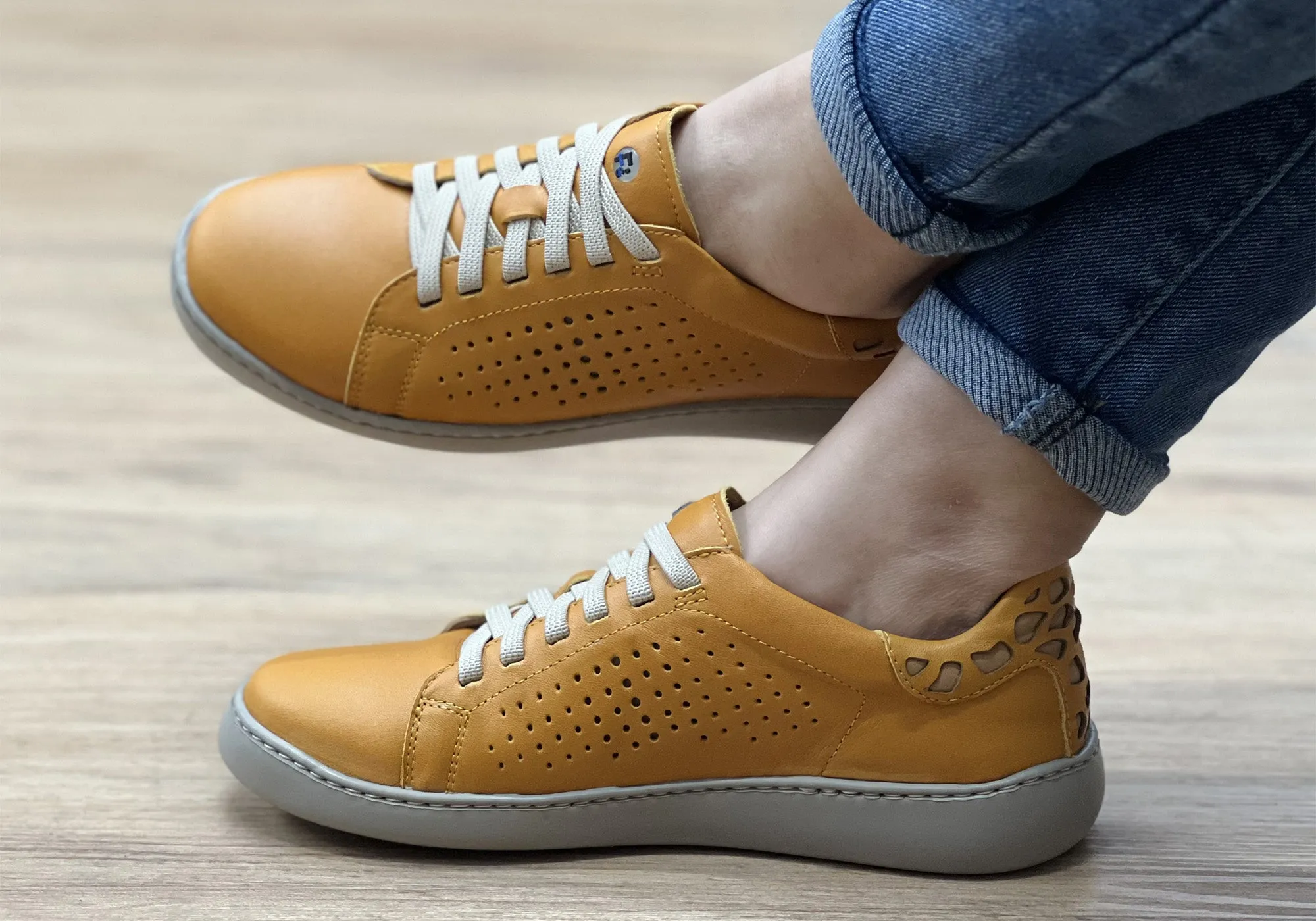 Flex & Go Abra Damen Komfort Ledercasualschuhe Hergestellt in Portugal Flex & Go Schuhe