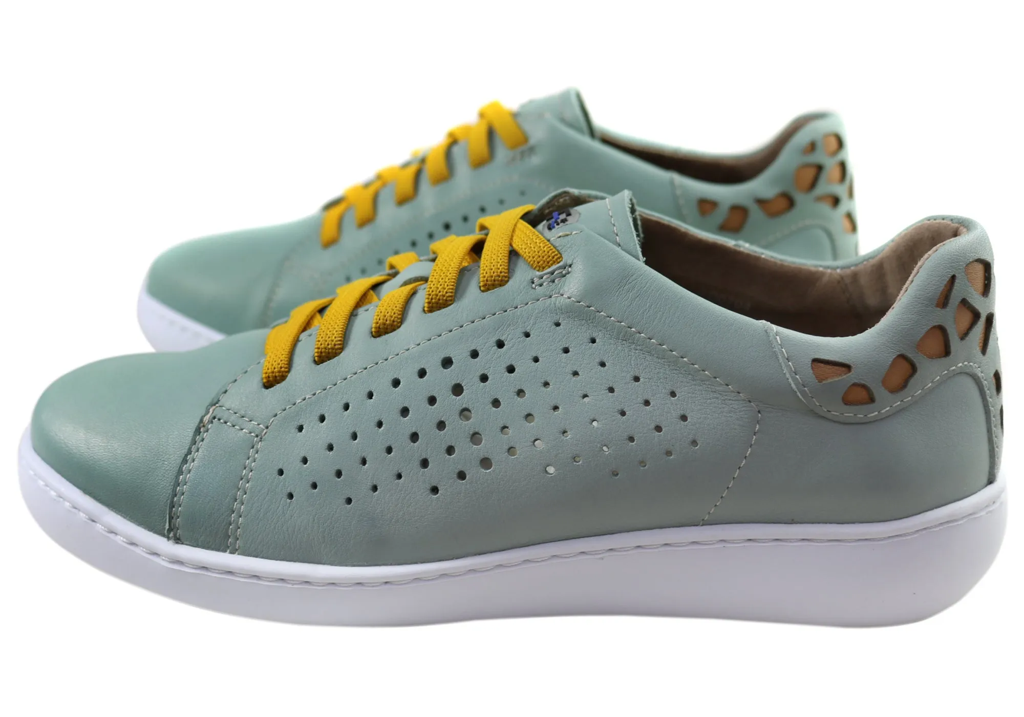 Flex & Go Abra Damen Komfort Ledercasualschuhe Hergestellt in Portugal Flex & Go Schuhe